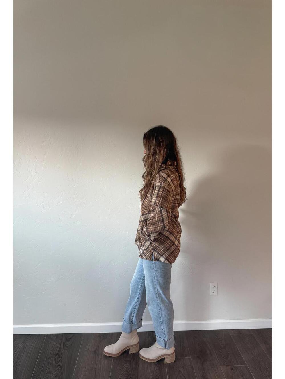 Plaid Pullover (Brown)